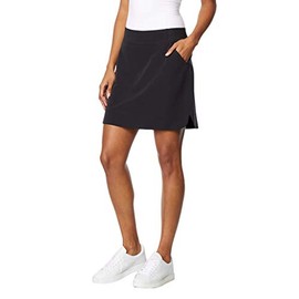 32 Degrees Women Stretch Woven Skort, Black, Size Small