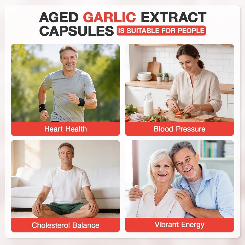 Odorless Aged Garlic Extract 300 Softgels, 10000mg Aged Garlic Supplements