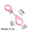 POYAMUSE Mini Handcuffs Metal Keychain Creative Handcuff Keyring-pink