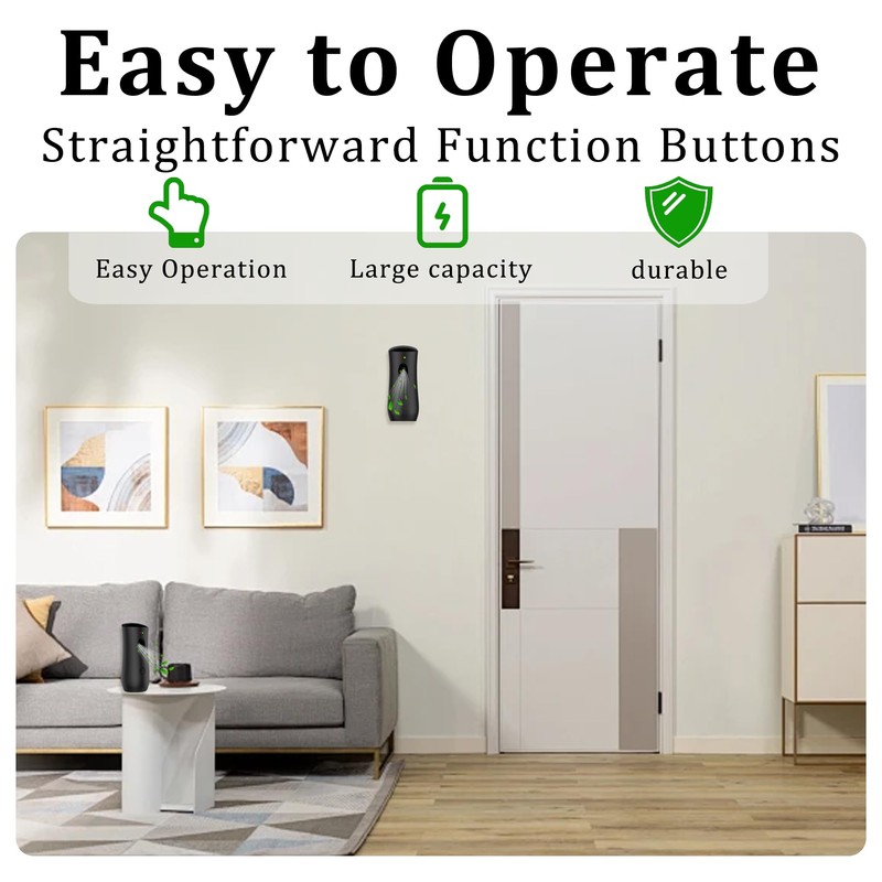 Automatic Air Freshener Spray Dispenser (6-Pack) Black