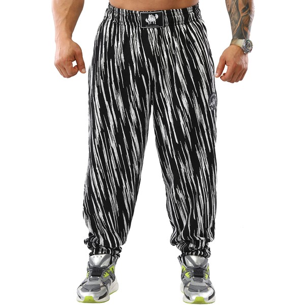 Men's Baggy Sweatpants, Loose Fit Gym Workout Pants with Pockets,