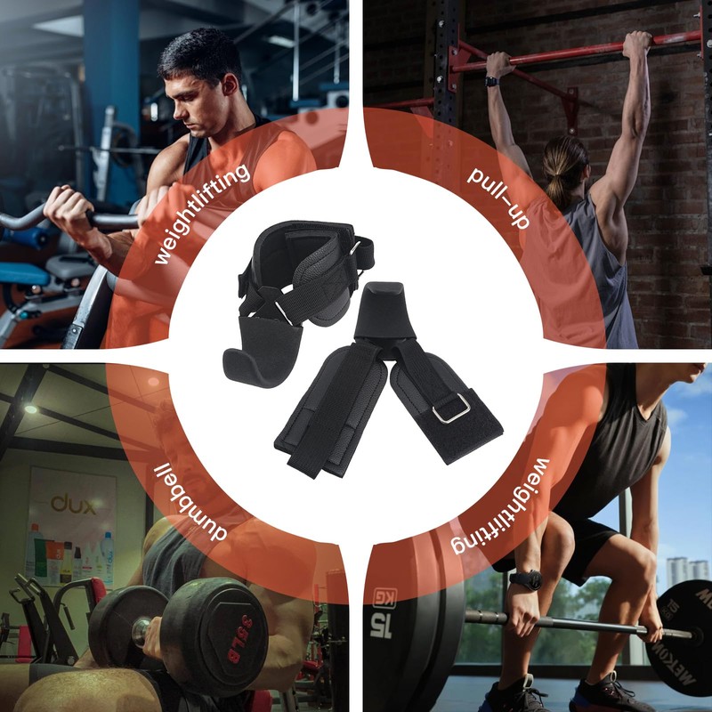 Power Lifting Straps Strength Training Weight Lifting Hooks for Men