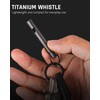 TISUR Titanium Emergency Whistle,120db Safety Whistle with Lanyard,Outdoor Survival Small