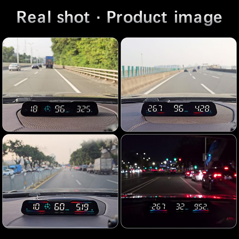 Eacam Car Head Up Display - Universal G-P-S Speedometer with