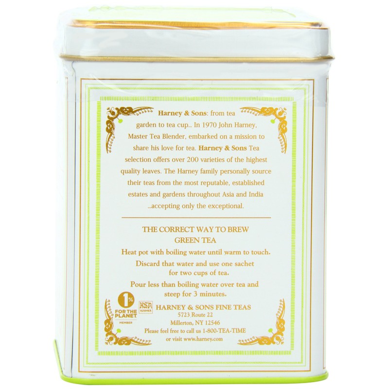 Harney & Sons Citron Green Tea, White, 20 Count (Pack