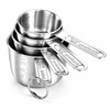 YC Kitchen Measuring Cups Set 4 Piece,Stainless Steel Metal Cups