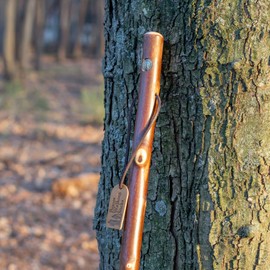 Brazos Rustic Wood Walking Stick, Maple, Traditional Style Handle, for Men & Women, Made in the USA, 55"