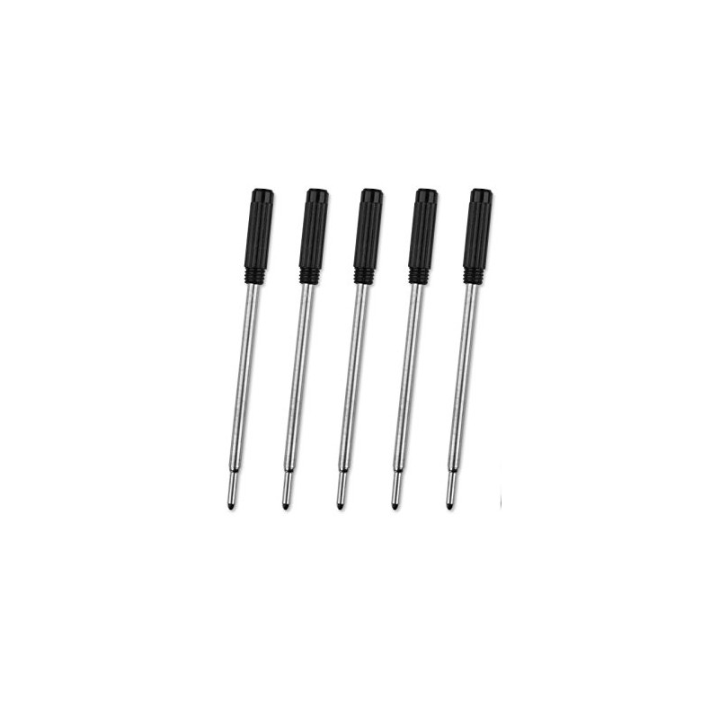 Mini Short 7 cm Black Ink Ballpoint Pen Refills (5