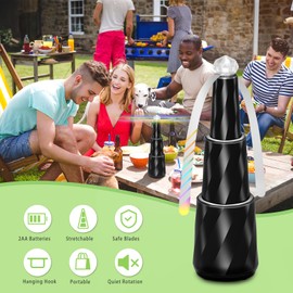 CozyHale 4 Pack Food Fan for Outdoor, Desk Fan, Battery Powered Fan, Portable Hanging Fan, Fly Fan, Camping Fan with Two Use Way for Picnic, Party, Travel (Pack 4)