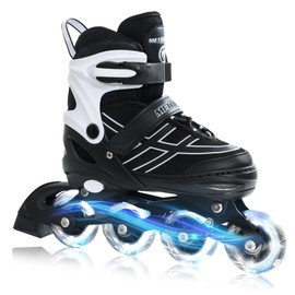 METROLLER Inline Skates for Girls Boys Ages 5-8 8-12 Adjustable Illuminating Wheels Inline Roller Skates for Youth Kids Outdoor Blades