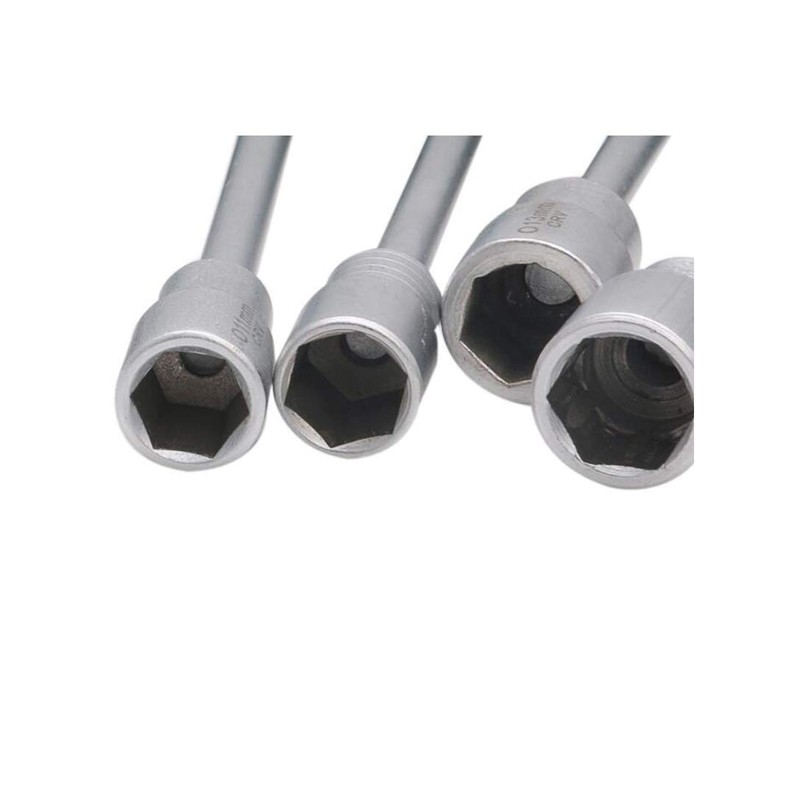 Meichoon 9pcs Socket Wrench Screw Driver Non-Magnetic Tip Metal Hex