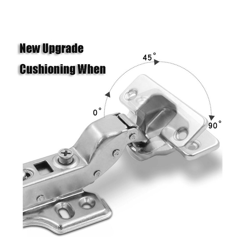 2 pcs Soft Close Cabinet Hinge, Stainless Steel Overlay Soft
