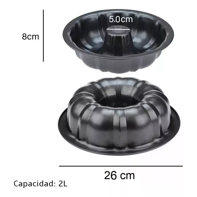 Luxury Molde De Rosca Gelatina Panque De Gajo Antiadherente Acero