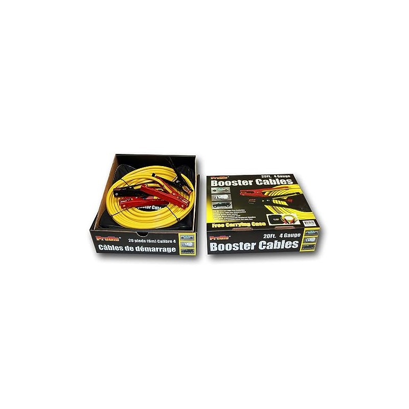 Century Pro Glo 4 Gauge 20 Foot Booster Cables