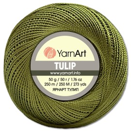 Frida's Wollhaus YarnArt 50g Tulip Crochet Yarn Fillet Yarn Microfibre Shiny Silky 49 Colours (423 | Kiwi)