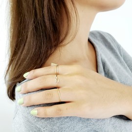 14k Solid Gold Stacking Knot Ring (yellow-gold, 7.75)