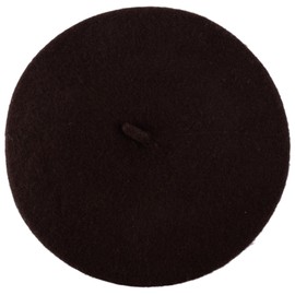 Hat To Socks Plain Wool Blend Beret Hat for Men and Women, brown