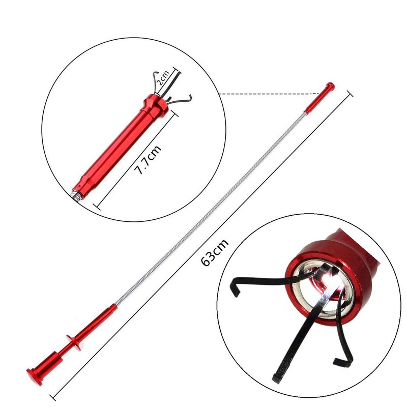 SUPERYO Magnetic Claw Pick-Up Tool Lighted Flexible Claw Grabber for