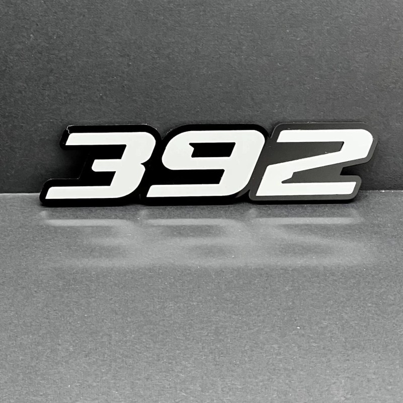 Emblem Badge 2x White black 392 Hemi Emblems 392 Side