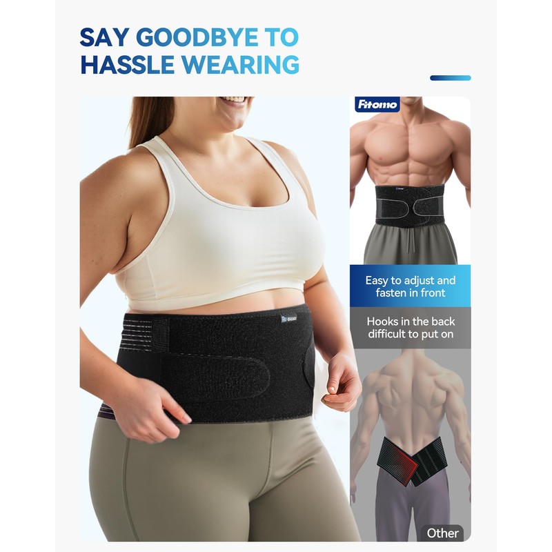 Fitomo Abdominal Binder with Pressurized Strap & 3D Pad for