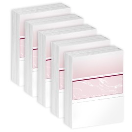 DocuGard Standard Burgundy Marble Middle High Security Check Paper - Laser/Inkjet Printer Compatible - 11 Security Features - 2500 Blank Business Checks (04511C)