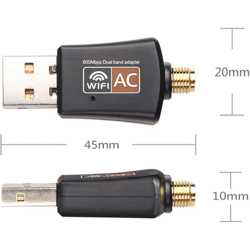 Auzzie Mart USB WiFi Adapter for PC, with High-Gain Antennas,