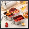 Umigy 4 Pcs Stainless Steel Food Containers 550/850/1400/2400 ml Metal