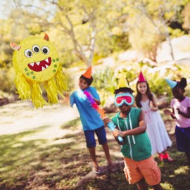 Relaxdays Funny Monster Hanging Pinata Kids Girls & Boys Birthday Pinata to Fill Yourself Colorful
