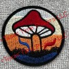 Unbranded VTG Style Magic Mushroom Embroidered Iron On Patch Hippie