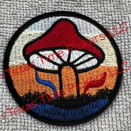 Unbranded VTG Style Magic Mushroom Embroidered Iron On Patch Hippie Love Orange Blue Red
