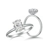 SILVERNANA Oval Moissanite Engagement Ring for Women Sterling Silver Solitaire Moissanite Rings 1.5 Carat Oval Cut Moissanite Promise Wedding Ring Size 5.5