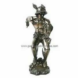 Pacific Giftware Moonlight Mysteries Bronze Greek Olympian God Hermes Statue