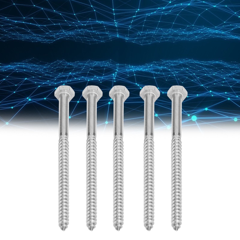 304 Stainless Steel Half Thread Bolt Wood Hex Lag Screws