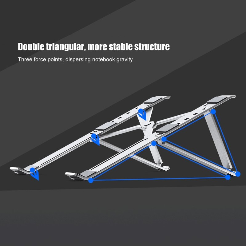 Foldable Laptop Stand Portable Ergonomic Tablet Holder Riser Adjustable Height