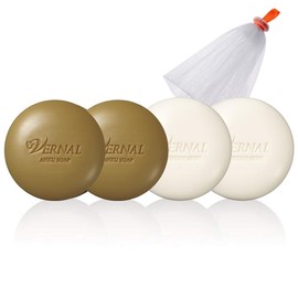 Vernal Renewal Basic Soap Set of 4 (Ankh Soap 3.2 oz (90 g) x 2, Sensitive Zaif 3.2 oz (90 g) x 2 pieces) Facial Washing Soap, Solid Soap, Facial Cleansing, Makeup Remover, Sensitive Skin, Dullness,