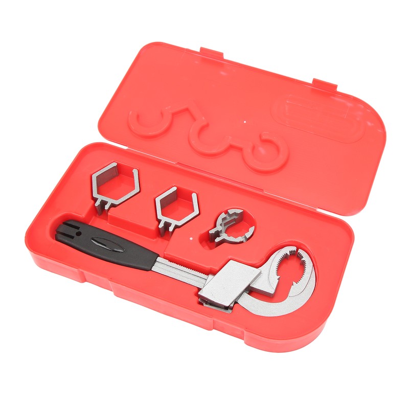 Multifunctional Sink Wrench Adjustable Spring Large Opening Faucet Spanner Plumbing