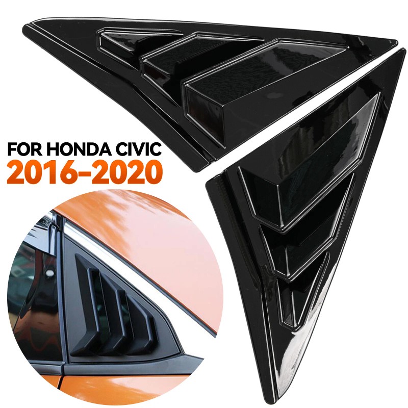 XUKEY For 16-21 Honda Civic HATCHBACK Black Side Vent Rear