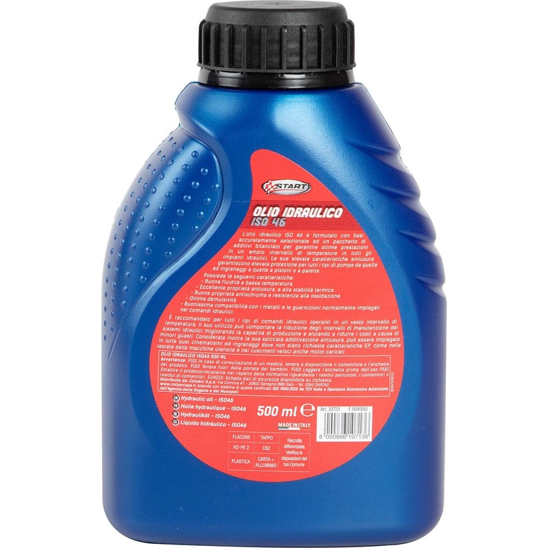 Hydraulic Oil ISO 46 Made in Italy 500 ml