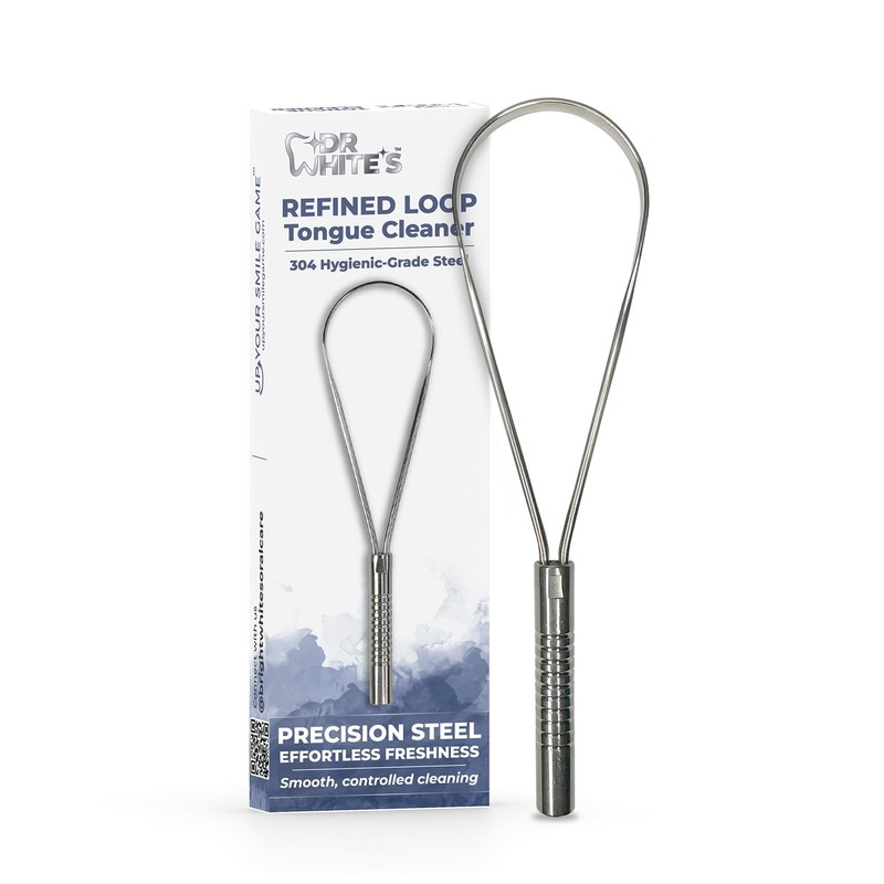 Dr. White's Bright Whites Limpiador de lengua de bucle refinado