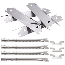 Grill Replacement Parts for Brinkman Brinkmann 810-2410-S 810-2411-S, Stainless Steel Burner Tubes, Heat Plate Shields and Carryover Crossover Burner Tubes Replacement for Brinkmann Gas Grill Models