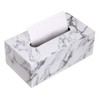 BTSKY PU Leather Facial Tissue Box, Rectangular Napkin Holder for