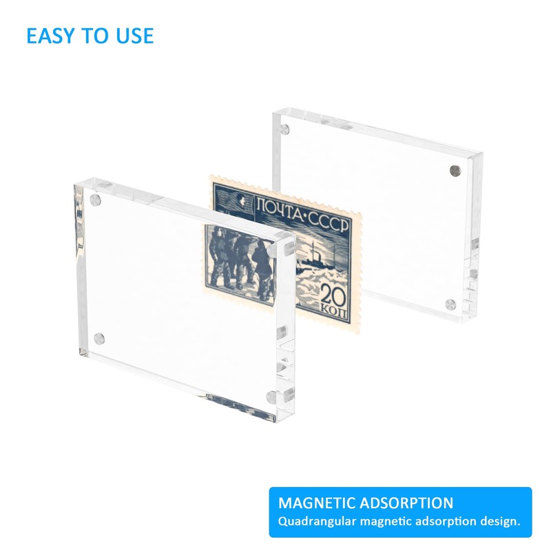 Hongtuocb 2.5x3.5 inch Acrylic Picture Frame 2 Pack, Clear Freestanding