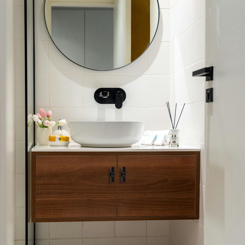 Redunest Matte Black Cabinet Handles, 2 Pack Square T Bar