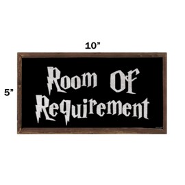 TOMATO FANQIE Room of Requirement Wizardry Hanging Plaque Magic Gift Bedroom Toilet Wood Sign (US-G005)