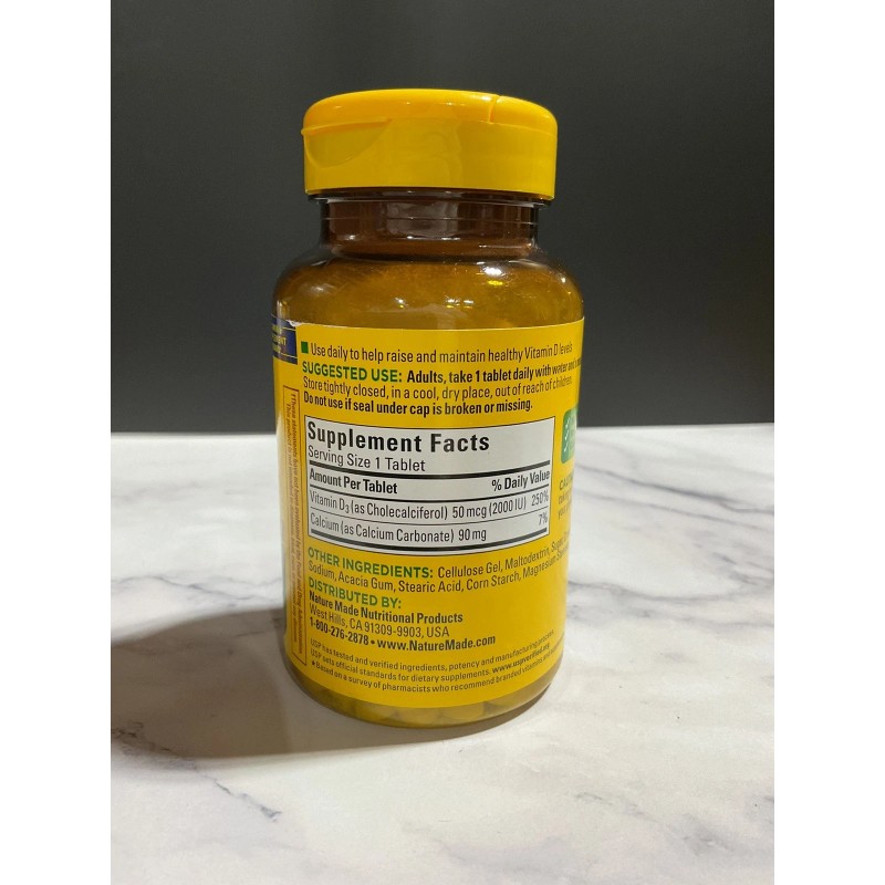 3 PACK Nature Made Vitamin D3 - 2000 IU (50mcg)