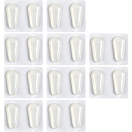 TOODOO 10 Pairs Silicone Nose Pads for Eyeglasses Stick on Anti Slip Nose Pieces for Glasses Soft Silicone Adhesive Eyeglass Transparent Drop Shape