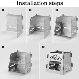 Foldable Campfire Grill, Camping Fire Pit with Carry Bag, Foldable BBQ Fire Pit Grill for Camping Camping Stove Stainless Steel for Camping Picnic BBQ