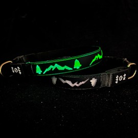 DOGLED Flashing USB-C led Light up Dog Collar, Subversive 3D Design Comfortable and Soft Material,Multicolored Lighting (TRE-Black, S(11.8-15.7"))