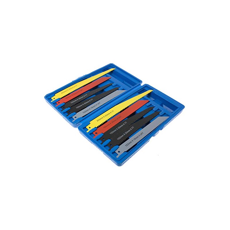 toolzone PA074 Reciprocating Saw Blades - Multi-Colour (10-Piece)
