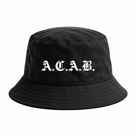 Anglerhut ACAB | Acht Cola Acht Bier Satire Lustiger Fanhut für Männer - Fußball Ultras Bucket Hat & Mütze - Stadion Accessoire - Festival Streetwear - Unisex